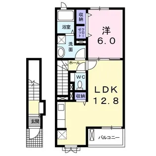 コスタエディフィシオ ドス【2階】の間取り