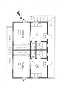 第2神山ハイツ【1階】の間取り