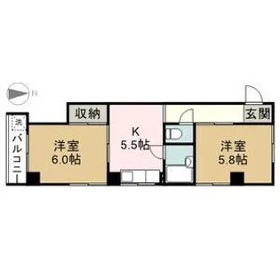 ブランシュ東海通【2階】の間取り