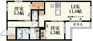 メゾングリシーヌ昭島【1階】の間取り