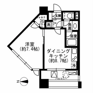 レジディア市ヶ谷【11階】の間取り