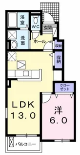 ミレニアムコート【1階】の間取り