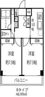 ドミールときわ台【5階】の間取り