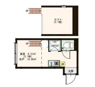プログレッソ中野【1階】の間取り