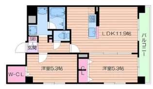 リバーサイドスィート祐貴【5階】の間取り