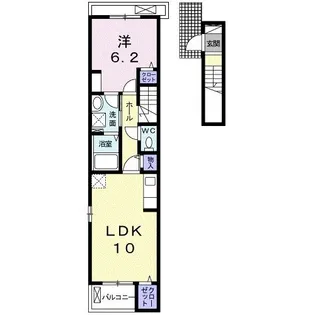 ラ・シャンブル浦里【2階】の間取り