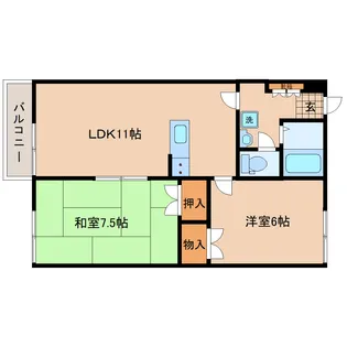 カーサ・ミネルバ【2階】の間取り