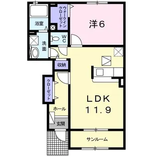 フィオーレさくら【1階】の間取り