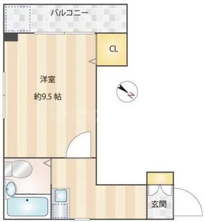 フランスコーポ【1階】の間取り