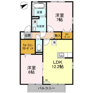 リビングタウン宇多津 C棟【2階】の間取り