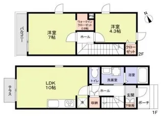 エムキース国領B【2階】の間取り