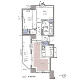 ディームス横濱青木町【2階】の間取り