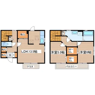 ワン・ディア・コート【1階】の間取り