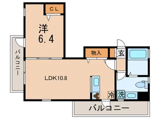 CITY SPIRE上池台【6階】の間取り