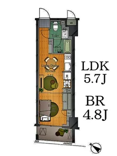 JP noie 横浜平沼【7階】の間取り