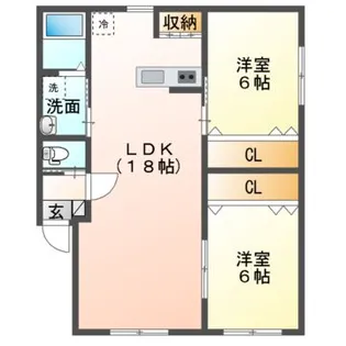 Mハイツ寿8【2階】の間取り