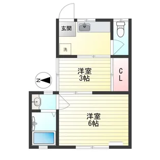 金森アパート【1階】の間取り