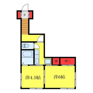 野口荘【2階】の間取り