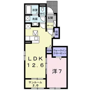 エクセレントハウス【1階】の間取り