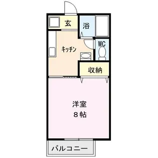 コーポあいらっく【1階】の間取り