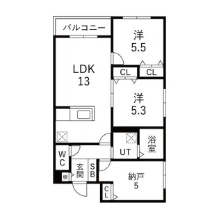 メニーズコート栄南プレミア【3階】の間取り