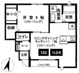 ラ ポンシュ【1階】の間取り