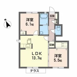 スカイK・I【1階】の間取り