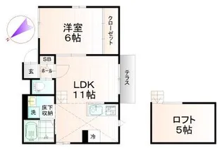 ラ・フェリーチェ【1階】の間取り