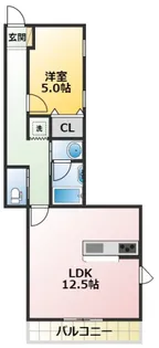 パンプローナ中手【1階】の間取り