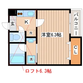 シエル荒巻【2階】の間取り