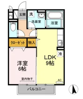 スプリング フィールド B棟【2階】の間取り