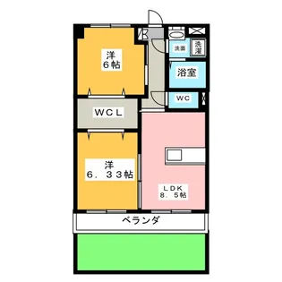 コンフォート・ヴィーヴル【1階】の間取り