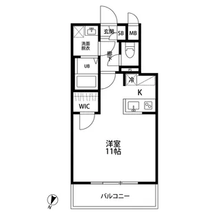 ルクレ池袋【8階】の間取り