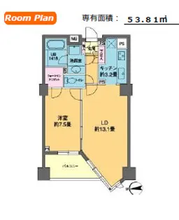 カスタリア高輪【4階】の間取り