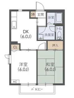 パークヒルA棟【2階】の間取り