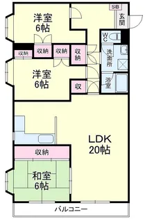 グレース蜆塚【3階】の間取り