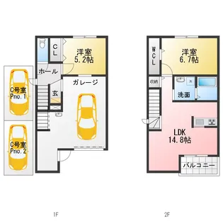 仮称 善進町4丁目連家轟【1階】の間取り