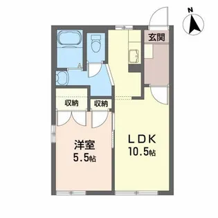 ディアス北田 C【1階】の間取り