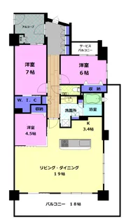 サーパス ザ・タワー宇都宮【17階】の間取り
