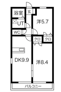 アウラガーデン B【1階】の間取り