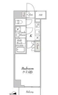 ミリアレジデンス浅草橋【11階】の間取り