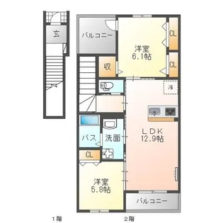 SAガーデン【2階】の間取り