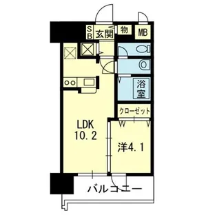 ライズ熊大病院前II【9階】の間取り