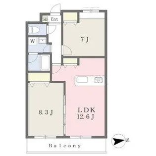 ルネス久宝寺shibukawa【3階】の間取り