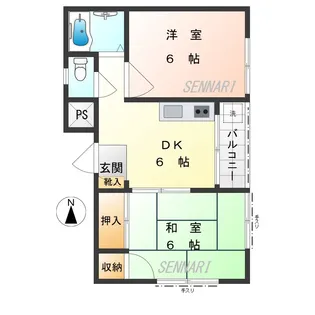 豊マンション【2階】の間取り