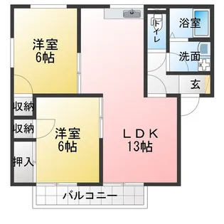 ヴィラ アミティエ B棟【2階】の間取り