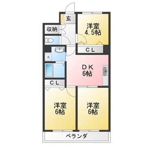 サンパーク矢向【1階】の間取り