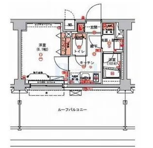 ハーモニーレジデンス東京ウエスト【6階】の間取り