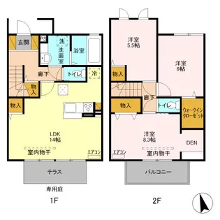 ピーノ・ポルト Bの間取り