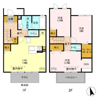 ピーノ・ポルト B【1階】の間取り